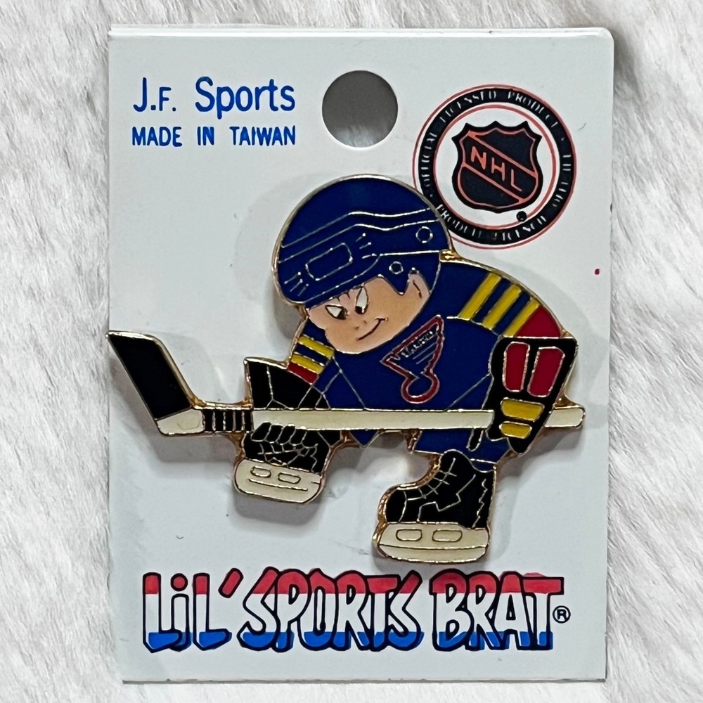 🔮 5/$25 Vintage NHL Lil Sports Brat St. Louis Blues Pin